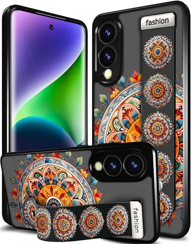 Miniatura 116 de Compatible para Samsung Galaxy S23 Funda Bonita con Correa Soporte Dedo Kickstand, Fundas de Silicona Geniales de Diseñador Funda Cover - Mariposa