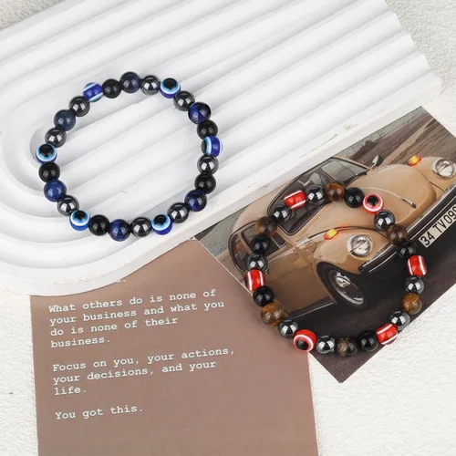 Miniatura 21 de Triple Protection Bracelet, CARPDIM Evil Eye bracelet and Black Obsidian evil eye Beads Bracelet for Men Women Healing Bracelets Bring Good Luck
