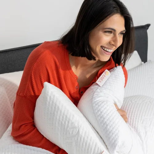 Miniatura 6 de JUVEA® Elevate High-Profile — Almohadas de látex Talalay natural con funda de algodón - Almohada de perfil alto transpirable y de apoyo para una