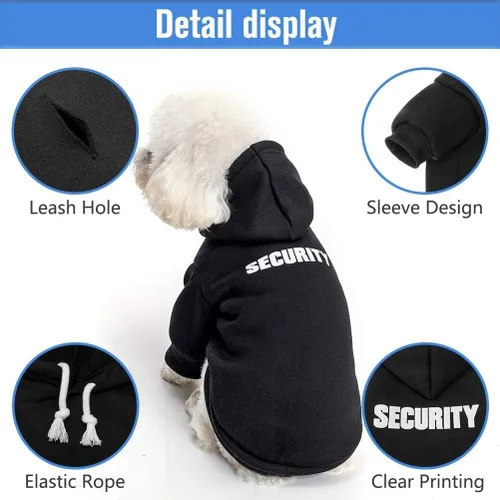 Miniatura 4 de SCENEREAL Sudadera de seguridad con capucha para perros grandes, medianos y pequeños, para niños y niñas, disfraz de perro suave con agujero para #1