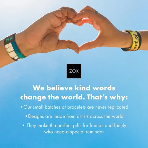 Miniatura 5 de ZOX Pulseras banda elástica con afirmaciones motivacionales y hermosas obras de arte, gran regalo para hombres, mujeres y niños