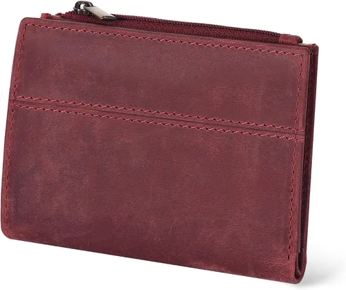 Miniatura 13 de Billetera Oak Leathers para mujer de piel de grano completo - Pequeña con protección RFID, monedero para monedas, tarjetero de crédito y DNI
