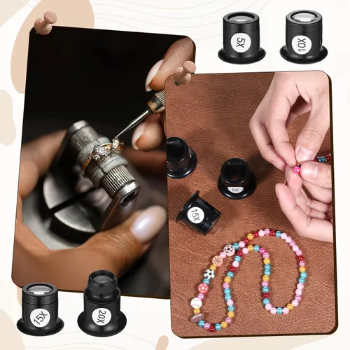 Miniatura 3 de Lupa monocular portátil, lupa de mano, cúpula óptica, lupa para ojos, lupa para joyas, monedas, circuito óptico textil, 4