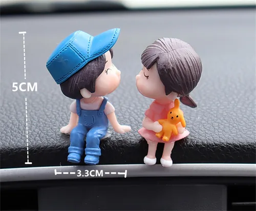 Miniatura 4 de Decoración de globos de muñeca de acción para parejas de caricaturas, decoración de automóvil, lindas parejas de dibujos animados, pareja de dibujos
