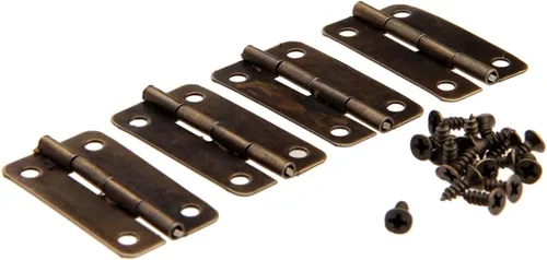Miniatura 4 de Bisagra de hardware 20 unids latón antiguo gabinete bisagras de puerta para muebles joyería caja de madera bisagra muebles accesorios de hardware