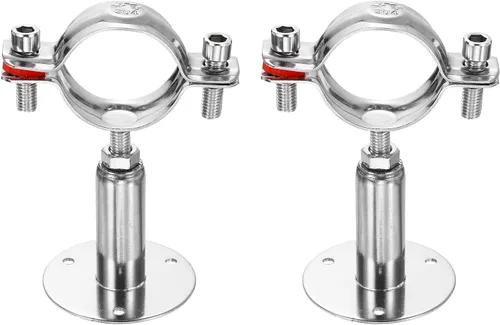 Miniatura 21 de HARFINGTON 2 piezas de montaje en pared de montaje en techo de acero inoxidable 304 abrazadera de soporte de tubo ajustable para tubo OD 1"-1.1