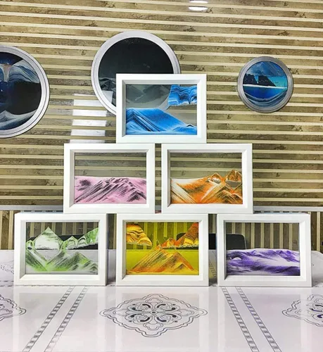 Miniatura 4 de Arte de Arena en Movimiento Líquido Burbujeador de Movimiento Imagen de Arte de Arena Fluida de Escritorio Juguete Sensorial Calmante Fidget ¡Votado