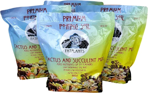 Miniatura 12 de Fat Plants San Diego Mezcla de tierra prémium para cactus y suculentas, para plantas de cactus, palmeras y cítricos, cultivadas en recipientes