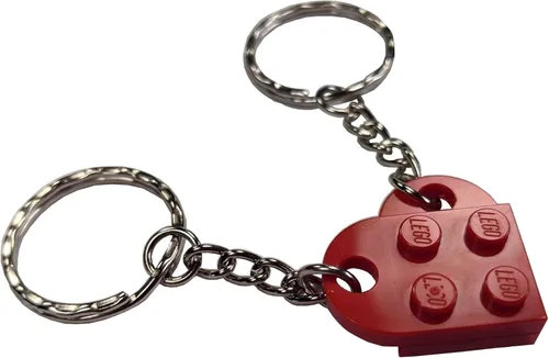 Best Friend Forever (BFF) Juego de llaveros de corazón de ladrillo (juego de 2) – 16 colores mezcla/combinación