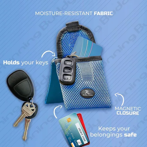 Miniatura 6 de Running Buddy – "Buddy Pouch" Mini – bolsa de almacenamiento personal magnética pequeña y conveniente, sin cinturón y ligera (3.5"L x 4"A)