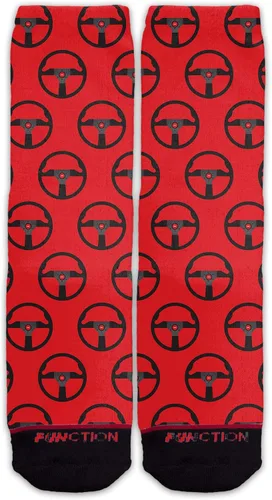 Miniatura 2 de Función patrón de volante de auto de carreras, calcetines rojos para hombre y mujer, Monte Carlo, cuero Racecar Drift Driver Jdm Classic Euro KDM