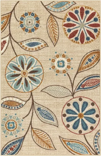 Miniatura 32 de Maples Rugs Reggie - Alfombra de pasillo floral, fabricada en Estados Unidos, lavable, antideslizante, alfombra de interior para cocina, pasillo