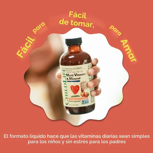 Miniatura 4 de CHILDLIFE ESSENTIALS Multivitamínico y mineral para niños, vitaminas para niños, suplemento multivitamínico líquido para el bienestar de niños