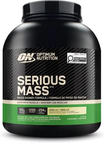 Miniatura 14 de Optimum Nutrition Serious Mass Weight Gainer Proteína en polvo, vitamina C y zinc para apoyo inmunológico, vainilla, 12 libras