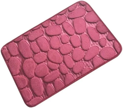 Miniatura 9 de Alfombra de Baño con Relieve De Adoquines, Felpudo Antideslizante, Para Lavabo De Bañera, Suelo Lateral, Almohadilla De Espuma Viscoelástica, Para