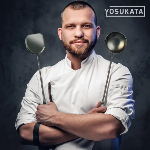 Miniatura 7 de YOSUKATA Juego de utensilios para wok pre-sazonados, espátula de acero al carbono azul de 17 pulgadas, cucharón de wok, 3 pares de palillos