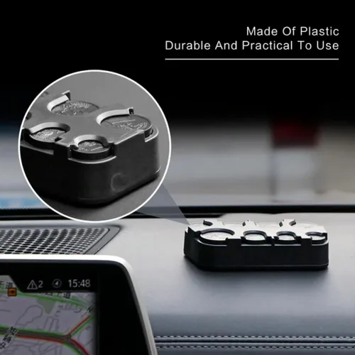 Miniatura 6 de anso Euro Coin Holder Case Money Storage Box Wallet Organizer (negro)