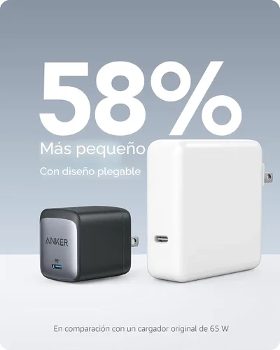 Miniatura 4 de Anker Cargador Nano USB C, 65W GaN II PPS Cargador plegable compacto rápido para MacBook Pro, Galaxy, Dell, iPhone 17/16, iPad Pro y más