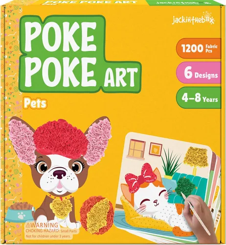 Miniatura 10 de jackinthebox Poke Poke Art para niños - Tema Candyland, Arte y Manualidades de tela sin desorden, Kits de prensado de flores, regalo para niños