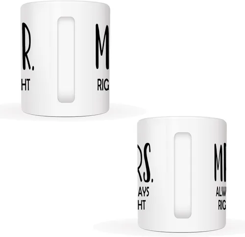 Miniatura 3 de MAUAG Juego de 2 tazas de café para el día de San Valentín, divertidos regalos de boda para pareja, esposa, marido, regalos de recién casado