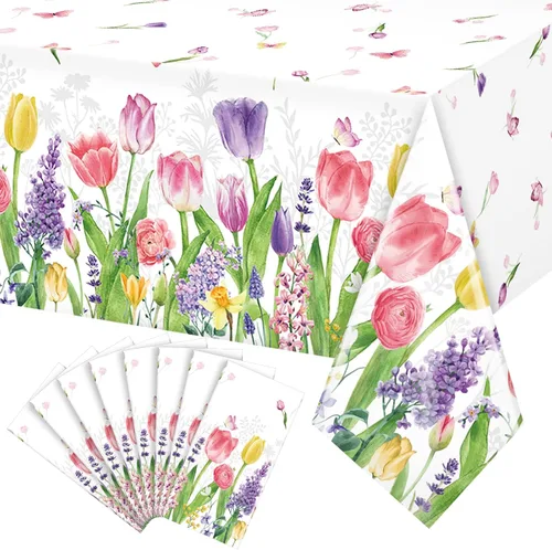 Miniatura 9 de Paquete de 8 manteles de hojas de eucalipto verde salvia, manteles de plástico de madera de primavera verde salvia, decoraciones de fiesta, manteles
