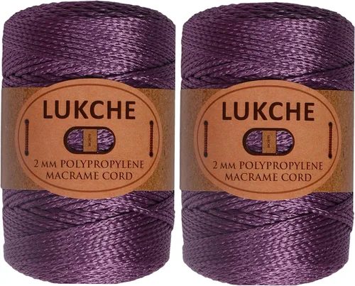 Miniatura 16 de Cordón de macramé de poliéster de 0.059-0.079 in, 3 madejas (3 x 153 yardas), cuerda de macramé 100% polipropileno de alta calidad, bolsa de macramé