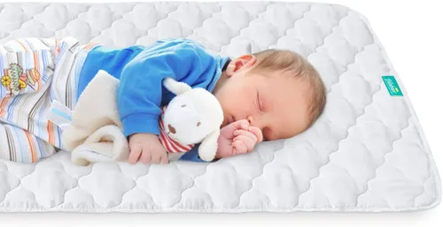 Miniatura 5 de Almohadillas de entrenamiento para ir al baño para niños pequeños, protector de colchón de cuna impermeable para almohadilla de humectación, Blanco
