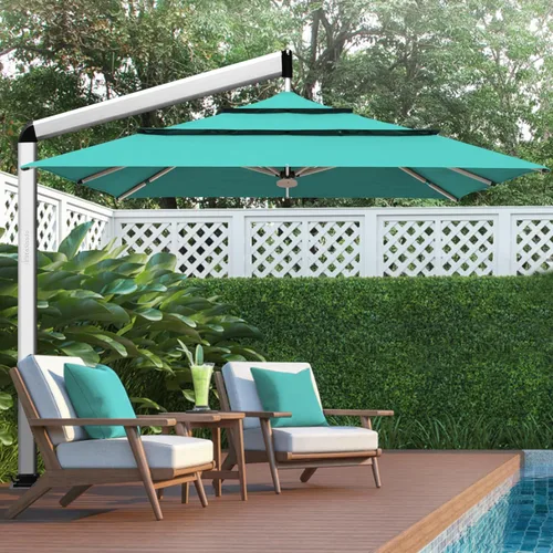 Miniatura 25 de EliteShade USA Sombrilla de Mercado de 10 Años Sin Decoloración de 9 Pies 3 Niveles Sombrilla de Patio Sombrilla de Mesa para Exteriores con Beige