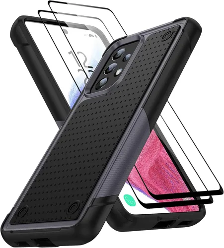 Miniatura 129 de Jeylly Compatible con Samsung Galaxy A22 5G Funda, Funda Samsung A22 5G con 2pcs protectores de pantalla de vidrio templado