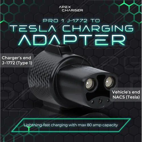 Miniatura 2 de *SOLO PARA TESLA* Conector ApexCharger PRO 1: adaptador J1772 a Tesla. Convierte estaciones de carga de vehículos eléctricos de CA portátiles