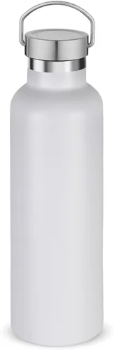 Miniatura 41 de Volhoply 24 onzas Botella de agua aislada con boca estándar con tapa de combinación de plástico y acero inoxidable, botellas de agua de 304 18/8