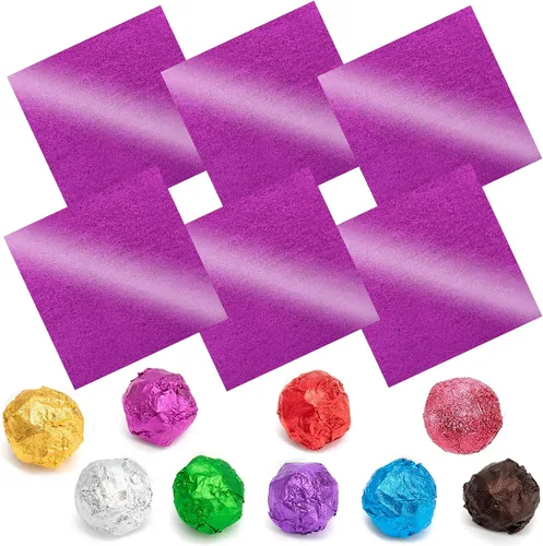 Miniatura 13 de Envolturas de caramelo de papel de aluminio – Papel de regalo de chocolate, 300 piezas, envoltorio de barra de chocolate casera, embalaje