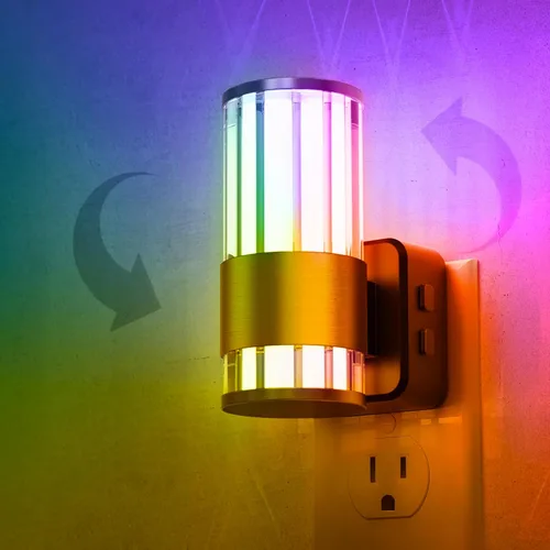 Miniatura 9 de L LOHAS LED Luces nocturnas enchufables a la pared, paquete de 2 unidades de 3000 K/4000 k/5000 K de temperatura de color ajustable, luz nocturna