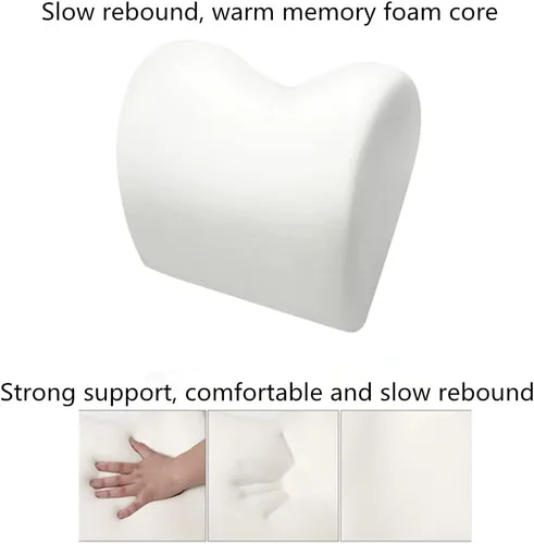 Miniatura 3 de Kit de almohada lumbar y cuello de automóvil, cojín ergonómico de espuma viscoelástica, alivia la fatiga de conducción, cómodo cuello y espalda