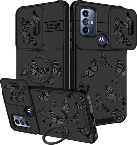 Miniatura 120 de Funermei Funda para Moto G Play 4G 2024 – Funda para teléfono para mujeres y niñas, diseño único de gato y libros, diseño único con funda