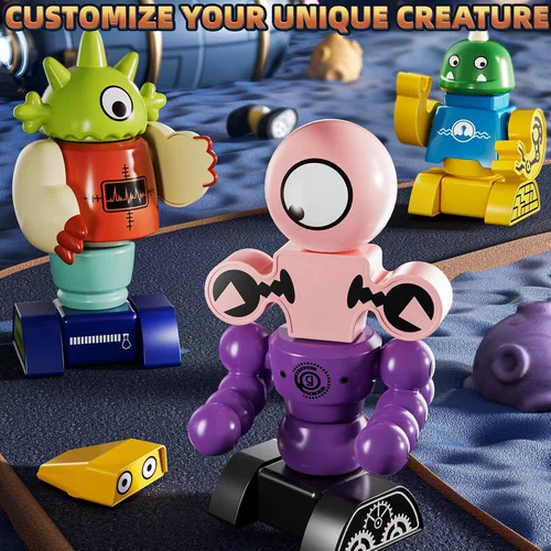 Miniatura 3 de Imanes Robot Juguetes de Construcción para Niños de 3-5 4-8 Años - 106 PIEZAS Juguetes de Monstruos Conjunto de Bloques de Construcción Apilables