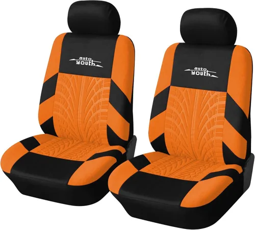 Miniatura 14 de AUTOYOUTH - Juego completo de fundas para asientos de auto, fundas para asientos delanteros y asiento trasero dividido para mujer, juego de Azul