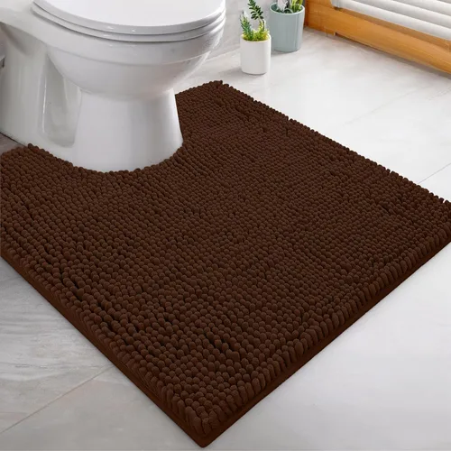 Miniatura 159 de LuxUrux Tapete de microfibra afelpada, de felpilla extrasuave, pelo largo de 1 pulgada, muy absorbente, para baño o ducha, lavar y secar a máquina