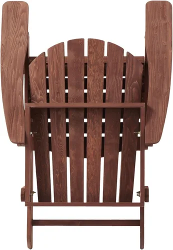 Miniatura 7 de Silla Adirondack plegable, silla de patio de madera de capacidad de 330 libras con acabado a base de agua, sillas de salón de exteriores de 34 x 29