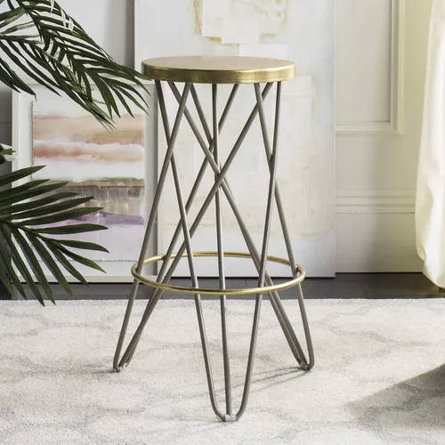 Miniatura 2 de Safavieh Taburete de bar Lorna, Beige/Dorado