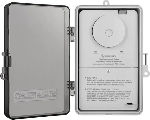 SURAIELEC Temporizador de piscina WiFi, interruptor inteligente para interiores y exteriores, 40 amperios, 2 HP, 120, 240, 277 VAC, controlador de