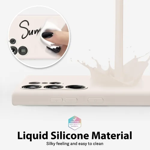 Miniatura 4 de oakxco para Samsung Galaxy S22 Ultra Funda de Teléfono de Silicona Líquida, Linda, Delgada, Suave, de Goma TPU, Cubierta de Gel Lisa y Plana