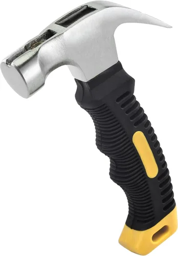 Martillo de garra pequeño, mini martillo para mujeres y niños, martillo de campamento, martillo de tachuela, martillo de uñas con imán Amarillo