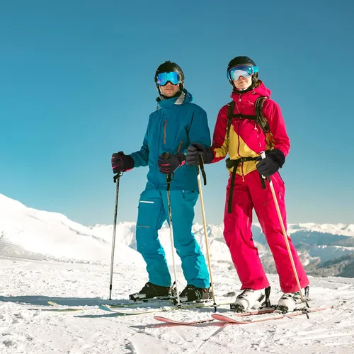 Miniatura 6 de ONESING 2 pares de guantes de nieve para hombres y mujeres, guantes térmicos e impermeables de invierno para esquí, snowboard, correr y ciclismo