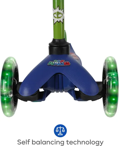 Miniatura 3 de Self Balancing Kick Scooter with Light Up Wheels, Extra Wide Deck, 3 Wheel Platform, Foot Activated Brake, 75 lbs Limit, Kids & Toddlers Girls or