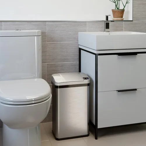 Miniatura 5 de iTouchless - Contenedor de basura de 4 galones con sensor, filtro de olor AbsorbX y ambientador de aire