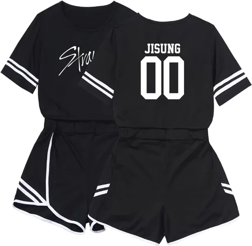 Miniatura 9 de DHSPKN Skz Merch - Conjunto de camiseta con soporte para camiseta y pantalones calientes, camiseta unisex Jisung Felix Minho Changbin
