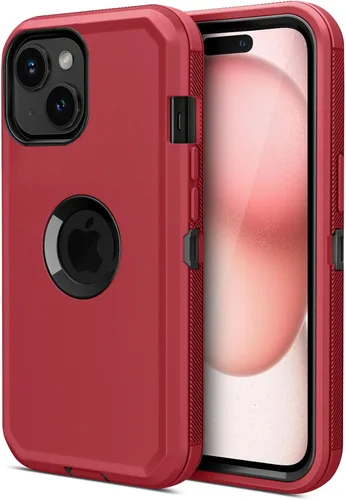 Miniatura 20 de Jiunai Funda para iPhone 14 Plus a Prueba de Golpes Antipolvo Protección de Servicio Pesado Protectora Antiarañazos de Doble Capa Resistente Rugosa