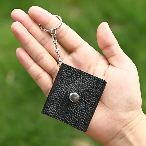 Miniatura 3 de Llavero personalizado con foto personalizado álbum de fotos de cuero llavero bolsillo mini álbum de fotos