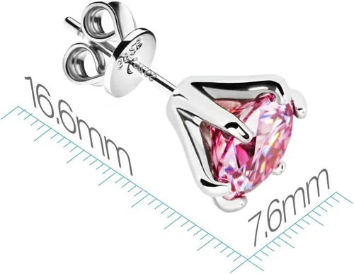 Miniatura 3 de GIGAJEWE Aretes de moissanita de corte redondo total 2.0 quilates, aretes de plata chapados en oro blanco de 18 quilates para mujeres y hombres